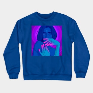 Blue Irina Portrait Crewneck Sweatshirt